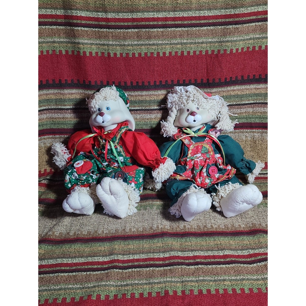 1995‎ VTG Hip And Hop Bunnies Christmas Around the World House of Lloyd Set Of 2